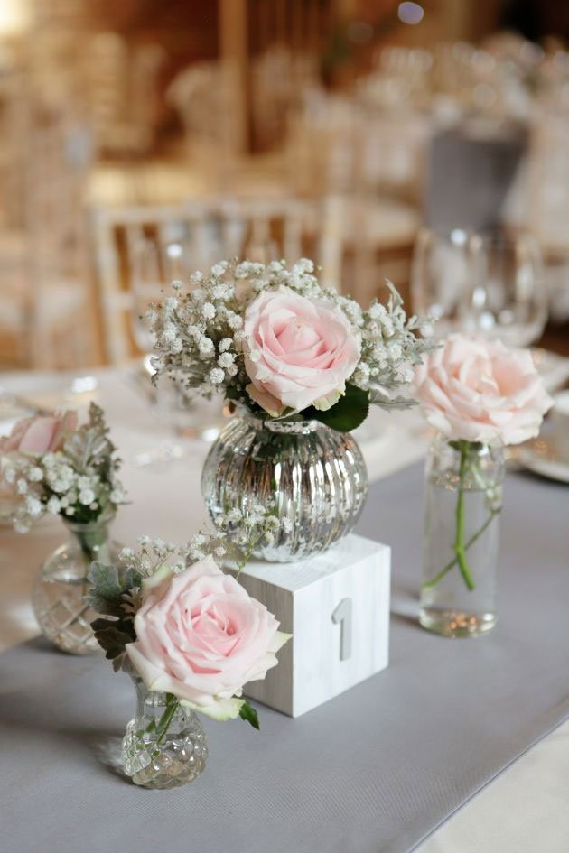 centre-de-table-rose-et-gris